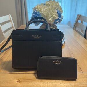 Kate Spade Staci Medium Satchel Bag W/ Matching Wallet
